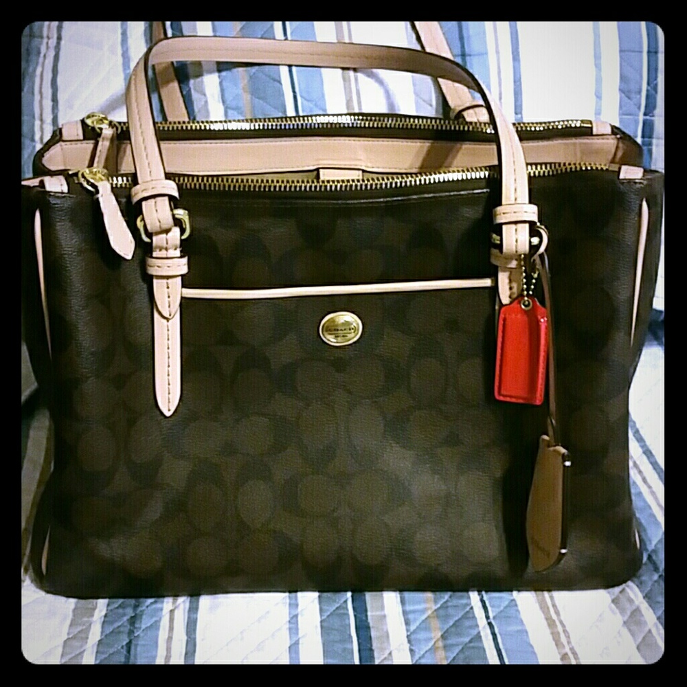 Authentic Coach F26187 Peyton Signature Bag